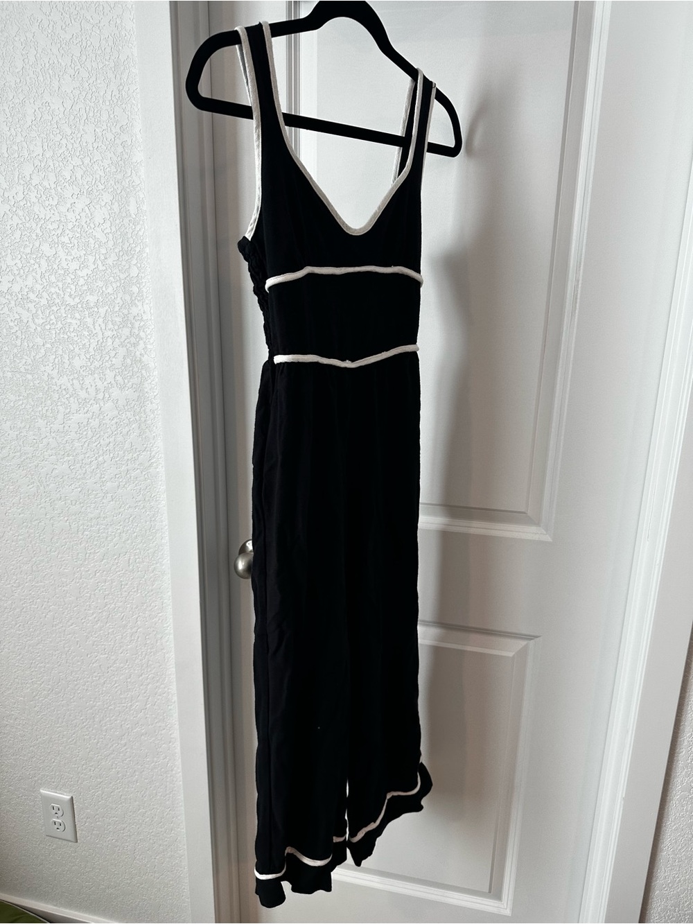 Sienna Sky Black Jumpsuit with White Trim